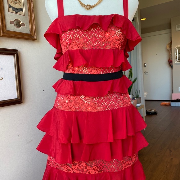 For Love and Lemons Chianti Ruffle Mini Dress - Picture 5 of 6